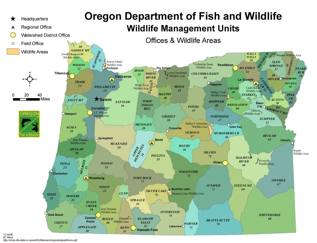 Oregon Wildlife Management Areas